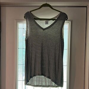 CAbi Monochrome Striped Tank Top